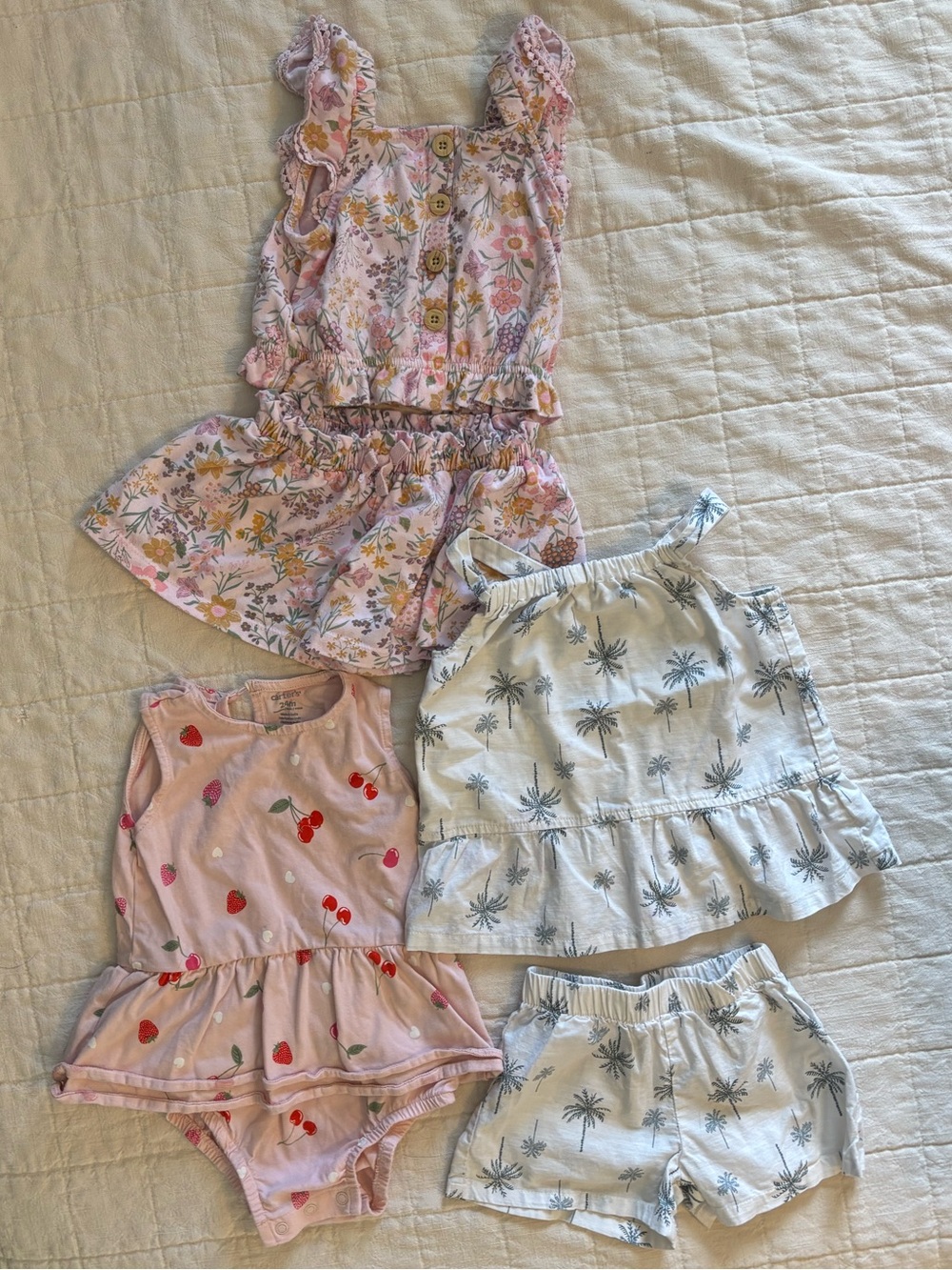 2T/24m girls toddler summer outfit bundle